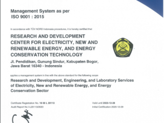 Sertifikat Sistem Manajemen ISO 9001:2015 dari TUV Nord Indonesia
